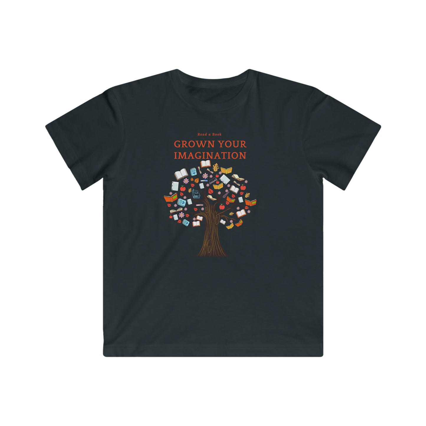 Read a Book-Grow Your Imagination Kids Fine Jersey Tee