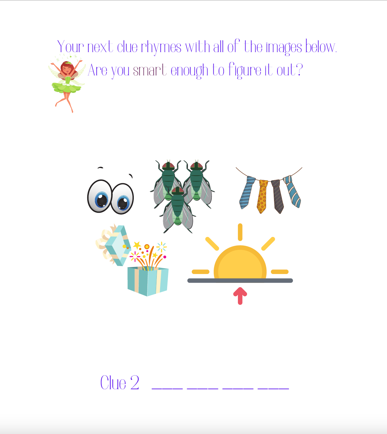 The Case of the Missing Fairy Dust Mystery Activity Book- with physical clues