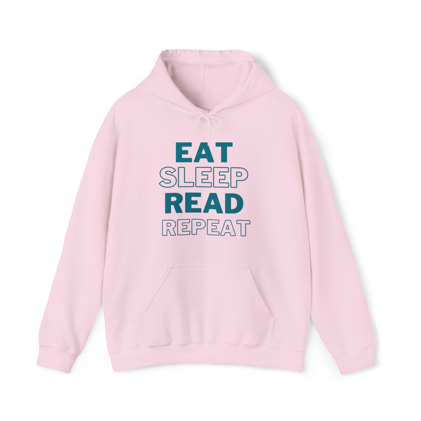 Eat, Sleep, Read, Repeat. Adult Unisex Heavy Blend™ Hooded Sweatshirt