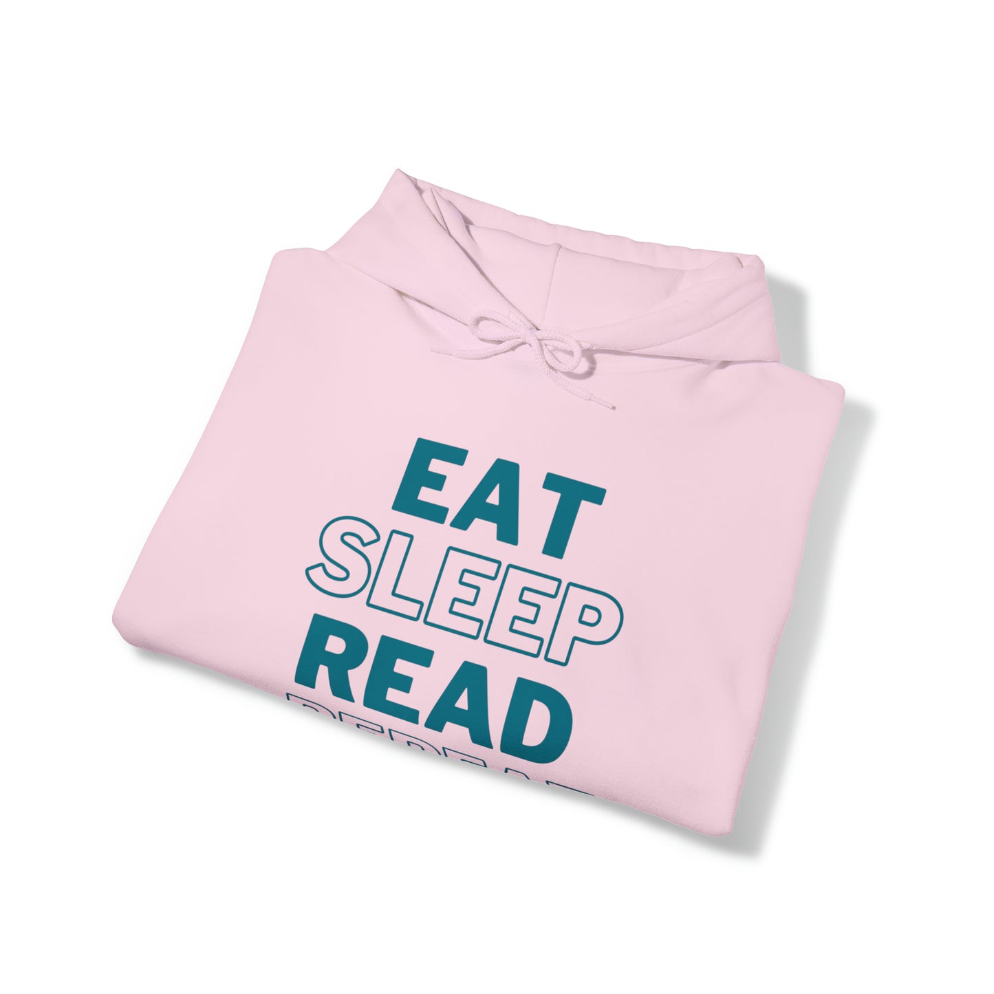 Eat, Sleep, Read, Repeat. Adult Unisex Heavy Blend™ Hooded Sweatshirt