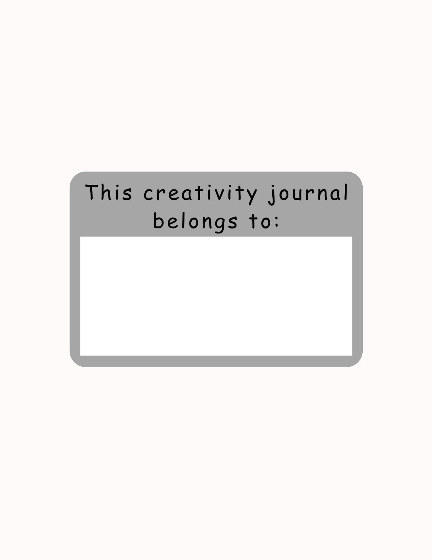 My Creativity Journal- 100 lined pages