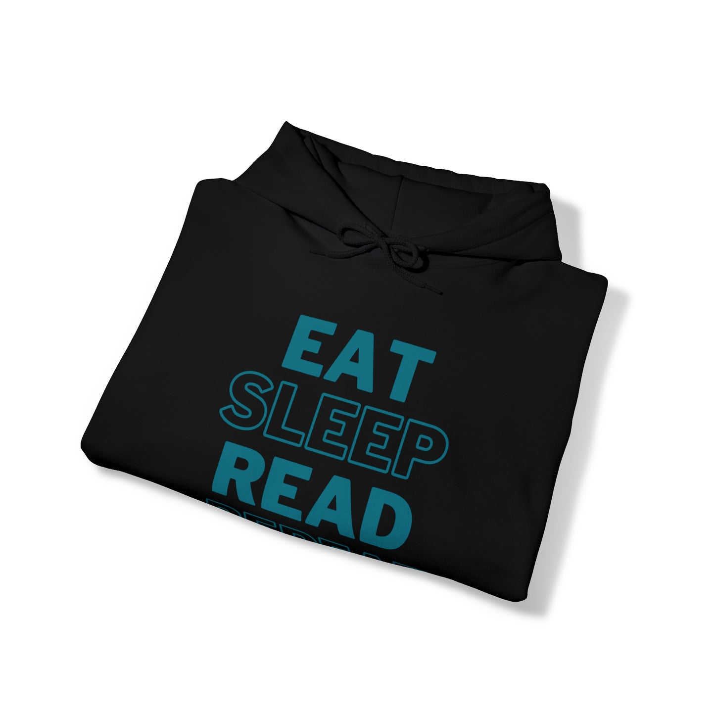 Eat, Sleep, Read, Repeat. Adult Unisex Heavy Blend™ Hooded Sweatshirt