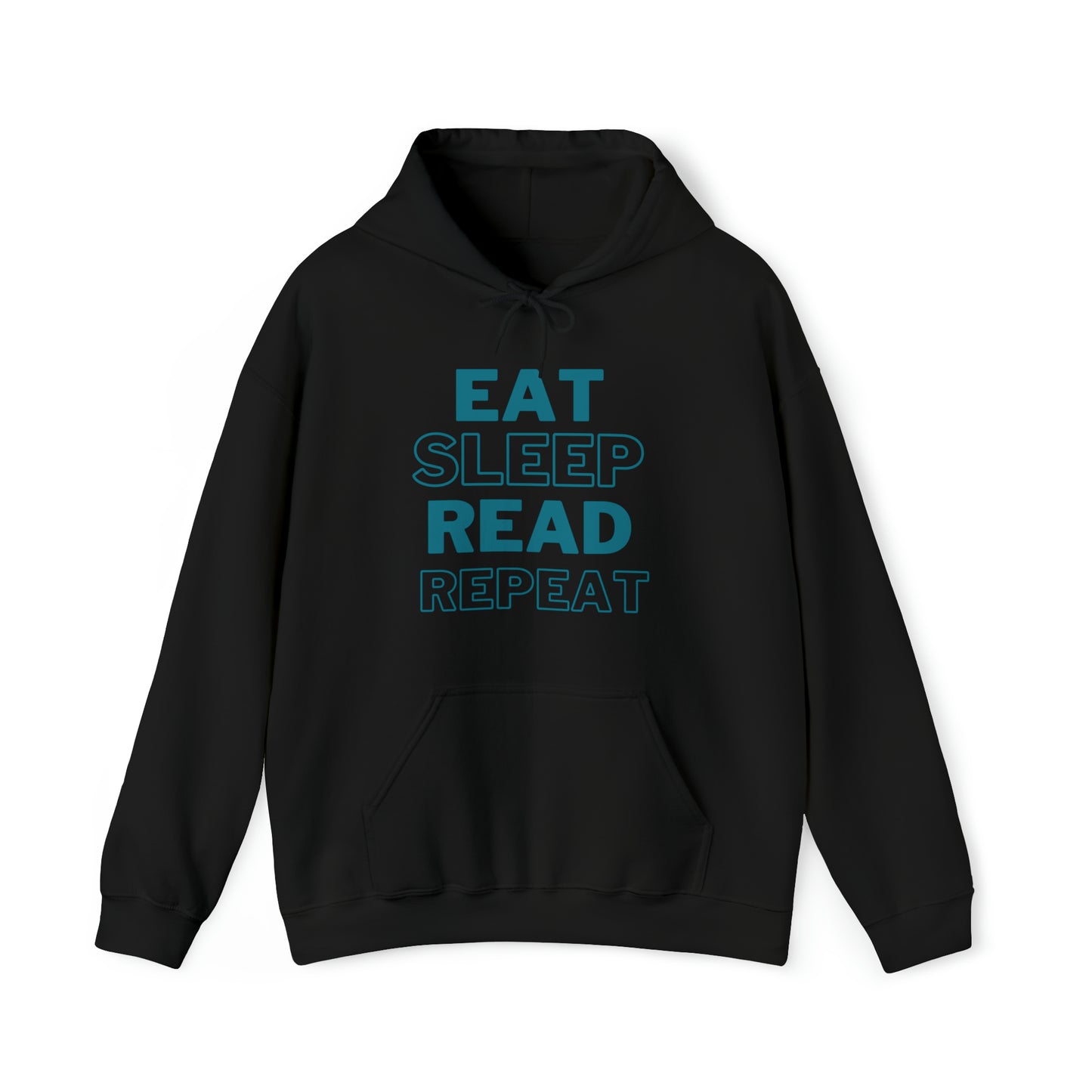 Eat, Sleep, Read, Repeat. Adult Unisex Heavy Blend™ Hooded Sweatshirt