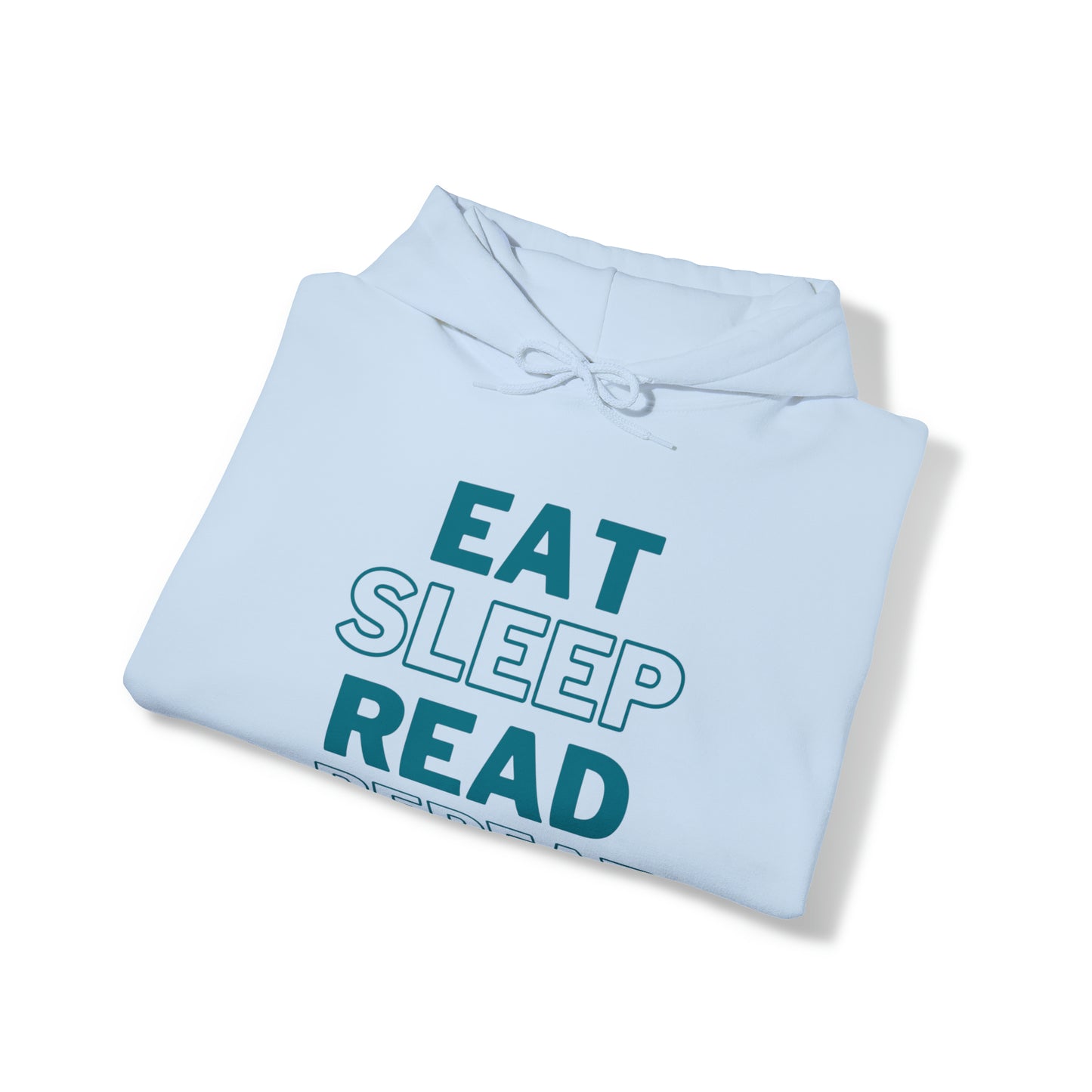 Eat, Sleep, Read, Repeat. Adult Unisex Heavy Blend™ Hooded Sweatshirt